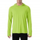 Sun Protection Long Sleeve Hoodie UV-Proof T-Shirts Fluorescent Green