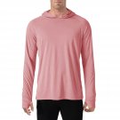 Sun Protection Long Sleeve Hoodie UV-Proof T-Shirts Gray Pink