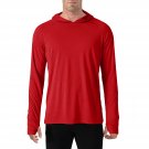 Sun Protection Long Sleeve Hoodie UV-Proof T-Shirts Tomato Red