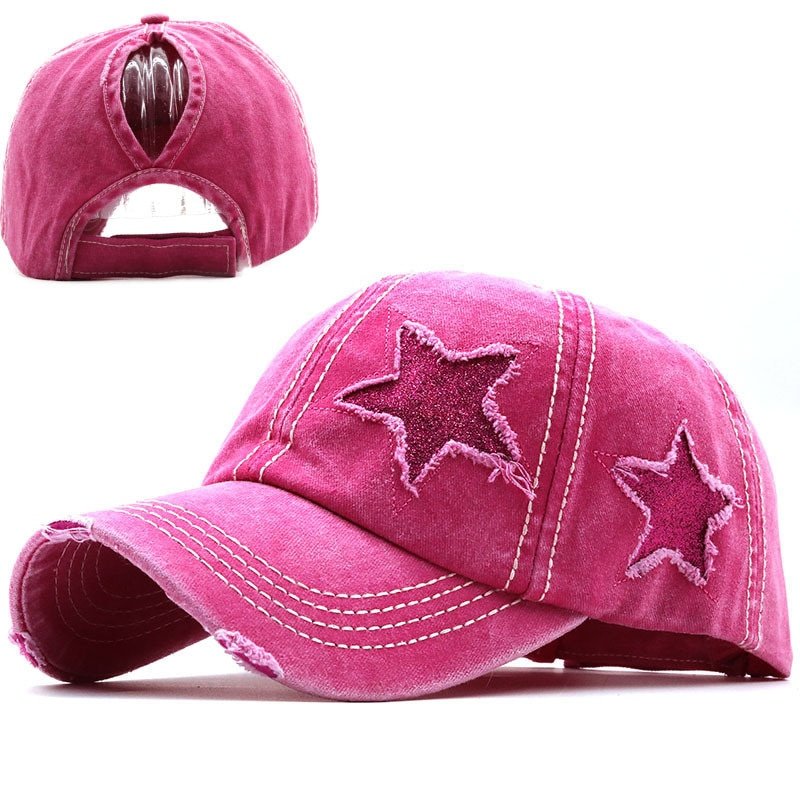 Denim Hat Stars Stripes _ Stars Hat Rose
