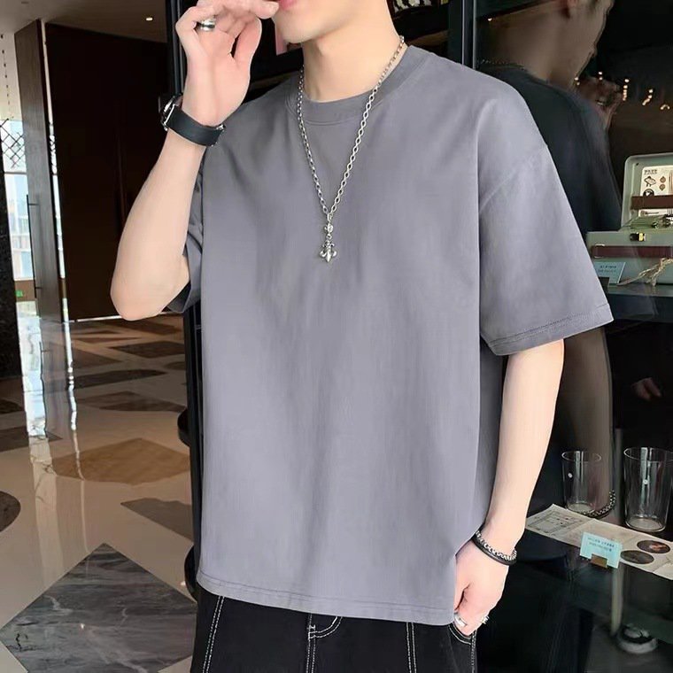 Comfortable Short Sleeve T-shirt Blank Shirts Grey