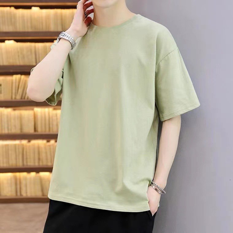 Comfortable Short Sleeve T-shirt Blank Shirts Light Green