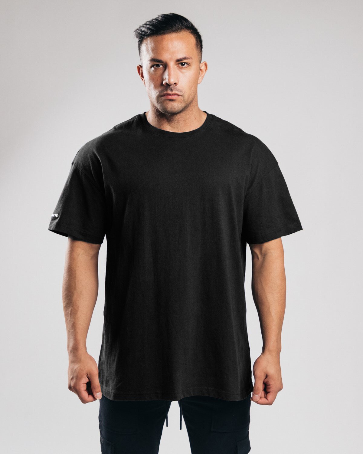 Loose Casual Sporting T-shirt Gym Sports Clothing Black