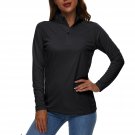 Women Anti UVSun Protection Shirts Outdoor Running T-Shirts Black