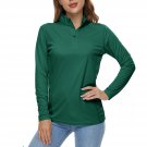 Women Anti UVSun Protection Shirts Outdoor Running T-Shirts Jade Green