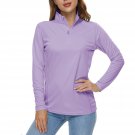 Women Anti UVSun Protection Shirts Outdoor Running T-Shirts Light Purple