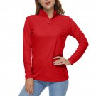 Women Anti UVSun Protection Shirts Outdoor Running T-Shirts Tomato Red