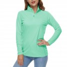 Women Anti UVSun Protection Shirts Outdoor Running T-Shirts Mint Green