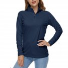 Women Anti UVSun Protection Shirts Outdoor Running T-Shirts Navy Blue