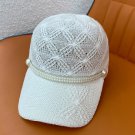 Baseball Cap Women Breathable Cool Mesh Hat White Visor