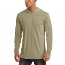Men's UV Sun Protection T-Shirt Long Sleeve Hoodies Workout Shirt Cyan