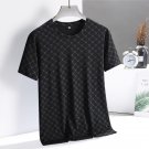 Thin Ice Silk Short Sleeve Round Neck Elastic T-shirt Black