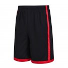 Men Sport Soccer Shorts Basketball Shorts Black Red