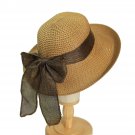 Sun Hats For Big Bow Straw Hat Female Panama Girls Bucket Cap Khaki