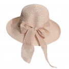 Sun Hats For Big Bow Straw Hat Female Panama Girls Bucket Cap Pink