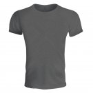Men Short sleeve Cotton Casual T-shirt Dark Grey