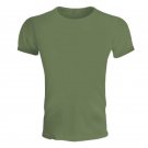 Men Short sleeve Cotton Casual T-shirt Army Green
