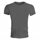 Men Short sleeve Cotton Workout Casual Dark Grey T-shirt