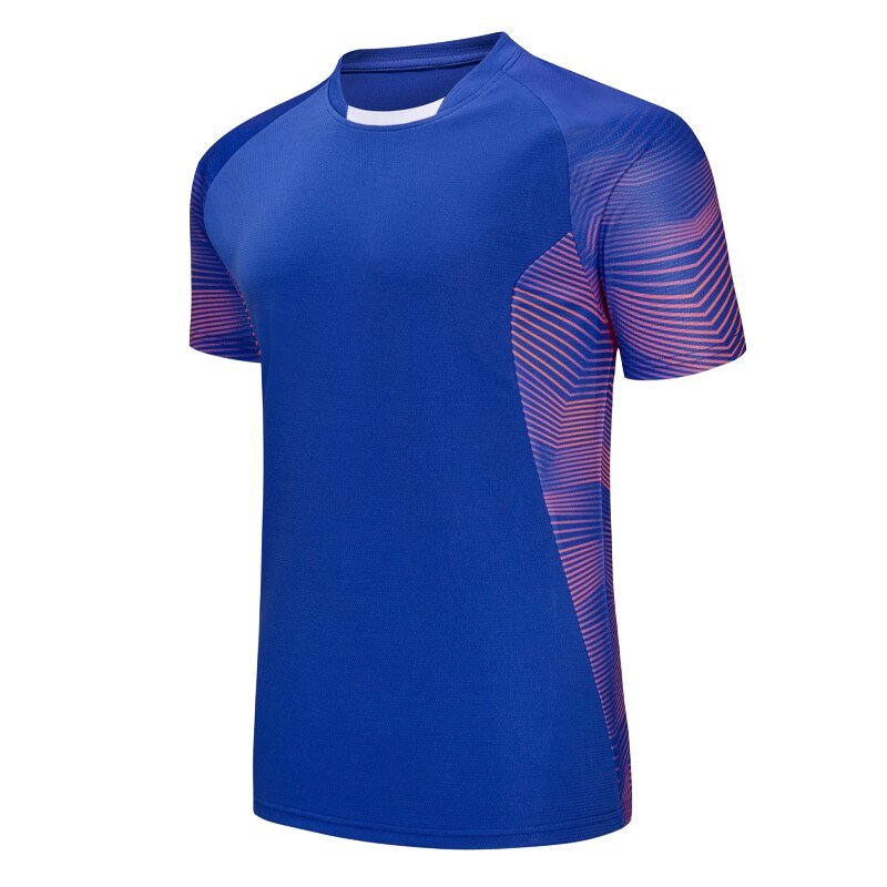 Outdoor Jersey Casual Short Sleeves Man Soccer Team Shirts blue
