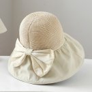 Foldable Sun Hat Wide Brim UV Protection Ladies Outdoor Hat beige