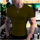 Men's Short Sleeve Fitness Running Sport T-shirts green