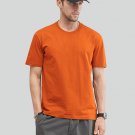 Men T-Shirts Cotton Casual Orange Shirt