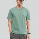 Men T-Shirts Cotton Casual Light Green Shirt