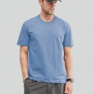 Men T-Shirts Cotton Casual Light Blue Shirt