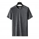 Men Quick Dry Sport Short Sleeve Grey T-Shirts