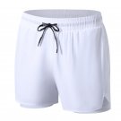 Men Sport Shorts Outdoor Quick Dry Breathable Sweatpants white
