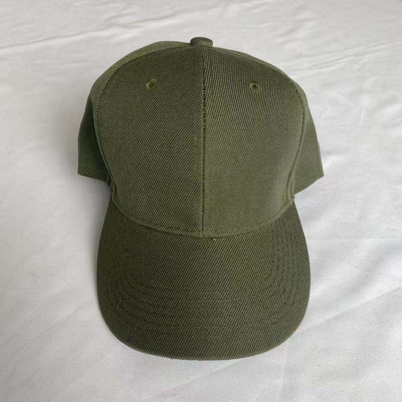 Solid Color Adjustable Unisex Baseball Cap Army Green