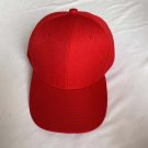 Solid Color Adjustable Unisex Red Baseball Cap
