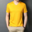 Men Cotton Short Sleeve Casual Fashions Fashion Yellow T-Shirt