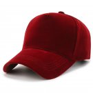 Baseball Cap Velvet Hat Outdoor Sun Visor Hats Wine Red
