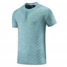 Men T-shirts Quick Dry Sport Short Sleeve Gym Shirts green