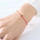 Fashionable And Simple Red Woven Hand Rope Red zircon