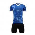 Men Football Sportswear Soccer Jersey Set Blue