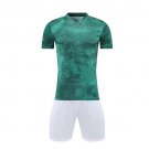 Men Football Sportswear Soccer Jersey Set Green