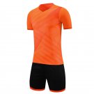 Football Jersey Quick Dry T Shirts Shorts Training Sports Soccer Suit orange