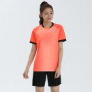 Women Training Sets Quick Dry Sports T-shirts Badminton Tennis Soccer Jersey Suit orange