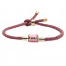 Fashion Bracelet Rope Hand-woven Rope Chain Adjustable Bracelet Pink