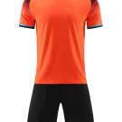 Men Soccer Jersey Kids Quick Dry Football Jersey Orange Soccer Training Suits