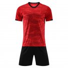 Men Football Suits Training Running Sportswear red Jersey