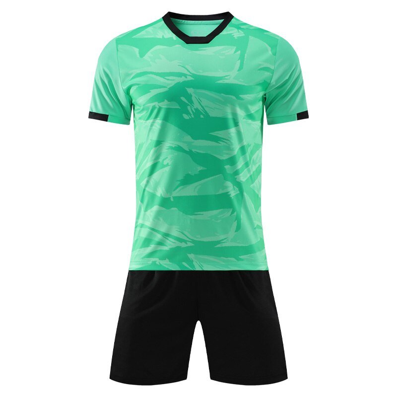 Men Football Suits Training Running Sportswear green Jersey