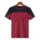 Quick-Dry Sports Running Fashion T Shirt Patchwork Short Sleeves Tshirt Red