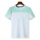 Quick-Dry Sports Running Fashion T Shirt Patchwork Short Sleeves Tshirt White