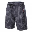 Men Quick Drying Running Shorts Sports Breathable Loose black light grey Camouflage Shorts