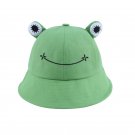 Cute Frog Hat Female Bucket-Hats Cartoon Sunshine Outdoor Travel Fisherman Hats Green
