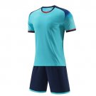 Men Football Jersey Short Sleeve Breathable Quick-dry Jersey Blue