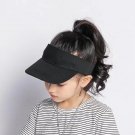 Boys Girls Summer Visor Hat Kids Adjustable Empty Top Sun Visors Black